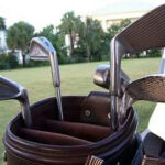 Golf clubs in a bag, for a page on choosing golf clubs for beginners